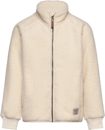 Matcedric Teddyfleece Zip Jacket. Grs Outerwear Fleece Outerwear Fleece Jackets Cream Mini A Ture