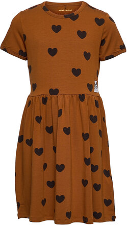 Basic Hearts Ss Dress Tencel™ Dresses & Skirts Dresses Casual Dresses Short-sleeved Casual Dresses Oransje Mini Rodini*Betinget Tilbud