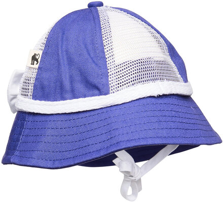 Bow Mesh Sun Hat Solhatt Blue Mini Rodini