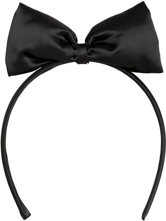 Bow Satin Headband Accessories Hair Accessories Hair Band Black Mini Rodini
