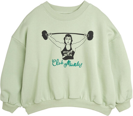 Club Muscles Sp Sweatshirt Tops Sweatshirts & Hoodies Sweatshirts Green Mini Rodini