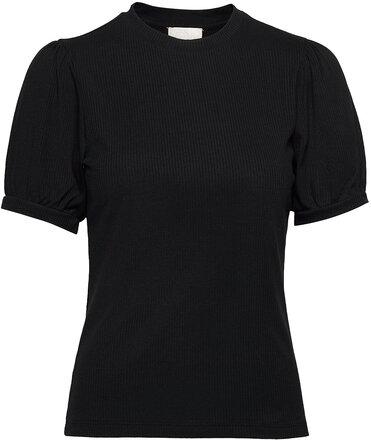 Johanna T-Shirt T-shirts & Tops Short-sleeved Svart Minus*Betinget Tilbud