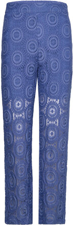 Kalina Lace Pants 2 Bottoms Trousers Wide Leg Blue Minus