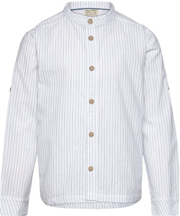 Shirt Ls Y/D Tops Shirts Long-sleeved Shirts White Minymo