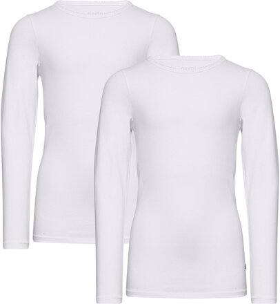 Basic 35 -T-Shirt Ls T-shirts Long-sleeved T-shirts Hvit Minymo*Betinget Tilbud