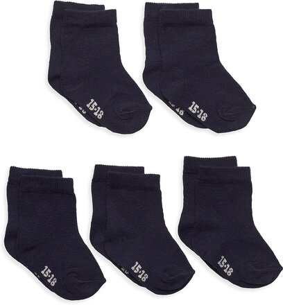 Ankle Sock -Solid Socks & Tights Socks Blå Minymo*Betinget Tilbud