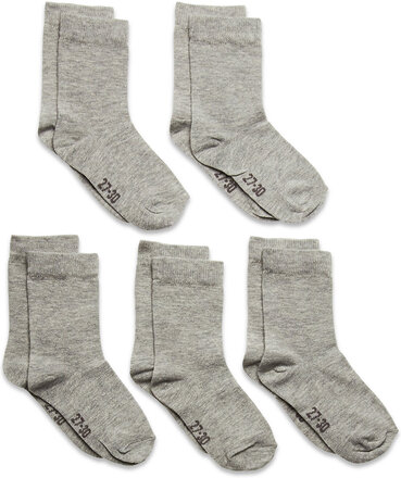 Ankle Sock -Solid Sockor Strumpor Grey Minymo