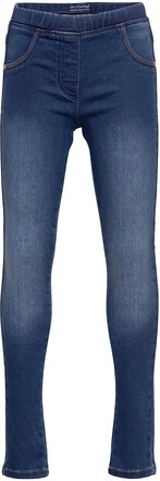 Jegging Girl Stretch Slim Fit Jeans Skinny Jeans Blå Minymo*Betinget Tilbud