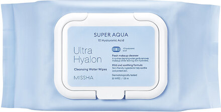 Missha Super Aqua Ultra Hyalron Water In Tissue Rengöringsservetter Ansikte Nude Missha
