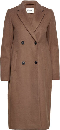 Odelia Long Coat Outerwear Coats Winter Coats Brown Modström