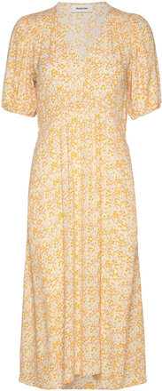 Ravenmd Long Print Dress Dresses Summer Dresses Oransje Modström*Betinget Tilbud