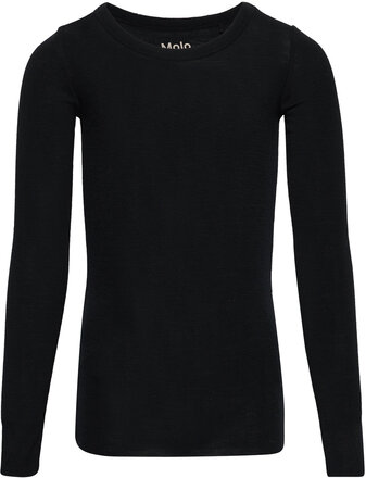 Rihanna Wool Tops T-shirts Long-sleeved T-shirts Black Molo