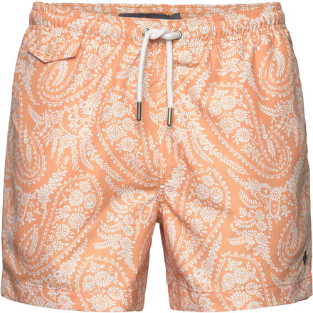 Paisley Bathing Trunks Designers Shorts Orange Morris