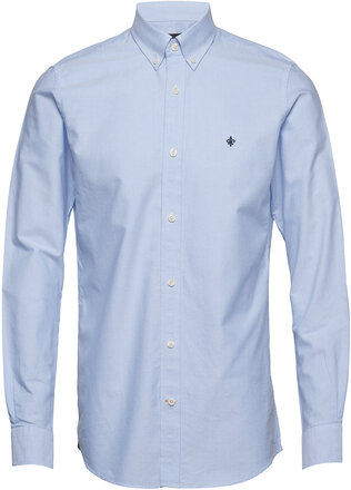 Oxford Button Down Shirt Skjorte Uformell Blå Morris*Betinget Tilbud