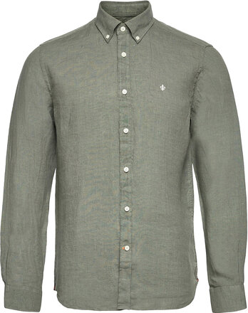 Douglas Linen Shirt-Classic Fit Shirts Linen Shirts Grønn Morris*Betinget Tilbud
