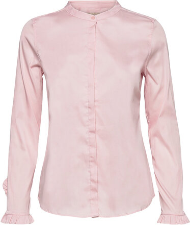 Mattie Shirt Bluse Langermet Rosa MOS MOSH*Betinget Tilbud