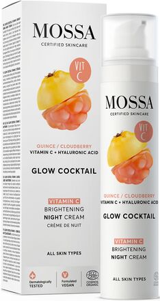 Glow Cocktail Vitamin C Brightening Night Cream Nattkräm Ansiktskräm Nude MOSSA