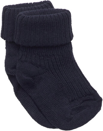 Cotton Rib Baby Socks Sockor Strumpor Navy Mp Denmark