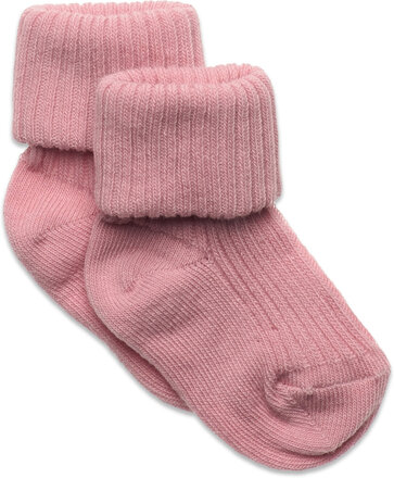 Cotton Rib Baby Socks Sockor Strumpor Pink Mp Denmark