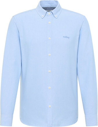 Style Casper Oxford Core Skjorte Uformell Blå MUSTANG*Betinget Tilbud