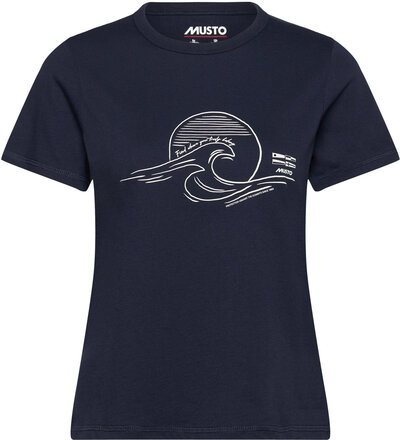 W Marina Graphic Ss Tee T-shirts & Tops Short-sleeved Marineblå Musto*Betinget Tilbud