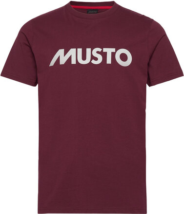 M Musto Logo Tee T-shirts Short-sleeved Burgunder Musto*Betinget Tilbud