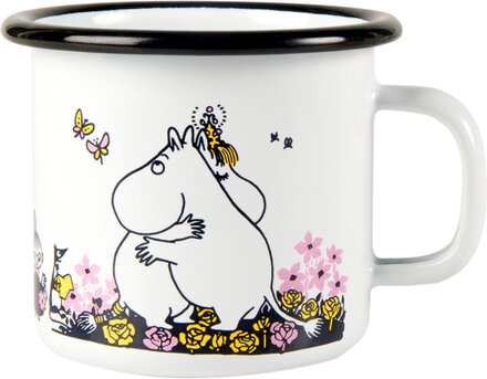 Moomin Enamel Mug 25Cl Hug Home Tableware Cups & Mugs Coffee Cups White Moomin