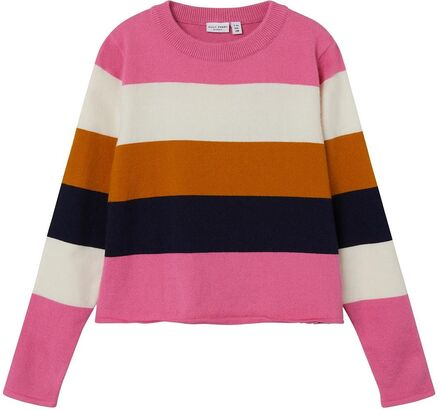 Nkfvajsa Ls Short Knit N1 Tops Knitwear Pullovers Multi/patterned Name It