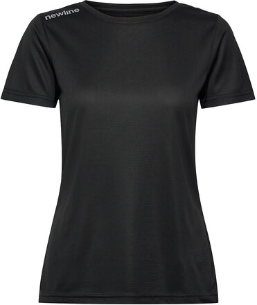 Women Core Functional T-Shirt S/S T-shirts & Tops Short-sleeved Svart Newline*Betinget Tilbud