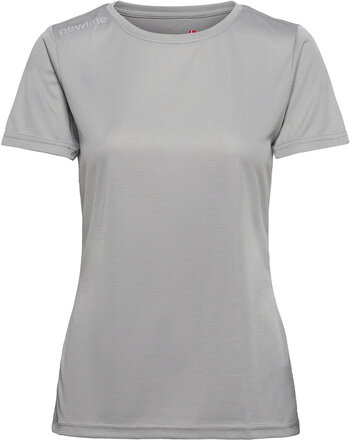 Women Core Functional T-Shirt S/S T-shirts & Tops Short-sleeved Grå Newline*Betinget Tilbud