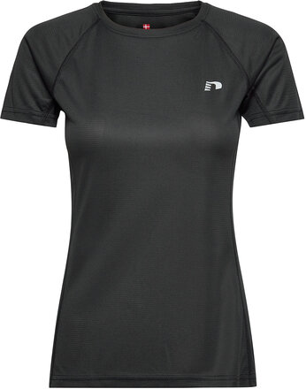 Women Core Running T-Shirt S/S T-shirts & Tops Short-sleeved Svart Newline*Betinget Tilbud