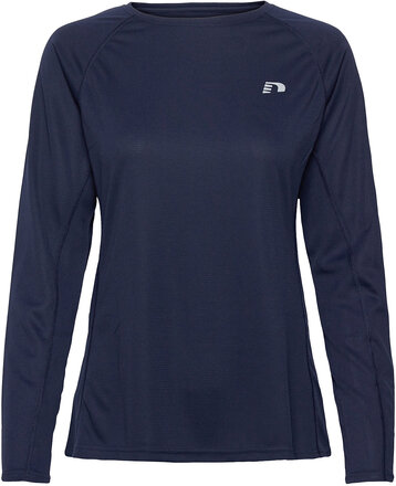 Women Core Running T-Shirt L/S T-shirts & Tops Long-sleeved Marineblå Newline*Betinget Tilbud