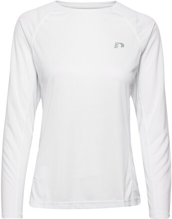 Women Core Running T-Shirt L/S T-shirts & Tops Long-sleeved Hvit Newline*Betinget Tilbud