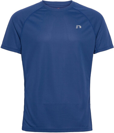 Men Core Running T-Shirt S/S T-shirts Short-sleeved Blå Newline*Betinget Tilbud