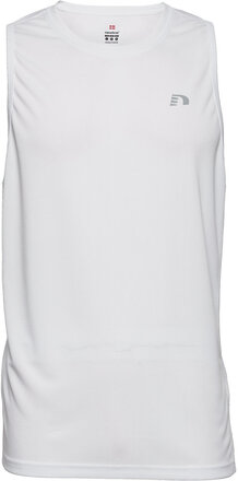 Men Core Running Singlet T-shirts Sleeveless Hvit Newline*Betinget Tilbud