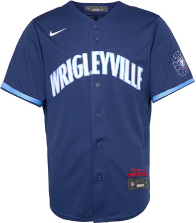 Official Replica Jersey - Cubs City Connect T-shirts & Tops Short-sleeved Blå NIKE Fan Gear*Betinget Tilbud