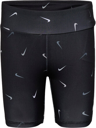 Nkg Snack Pack Aop Bike Short Shorts Sport Shorts Svart Nike*Betinget Tilbud