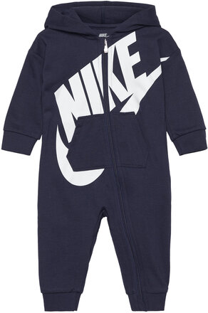 Baby French Terry All Day Play Coverall / Nkn All Day Play C Långärmad Bodysuit Navy Nike