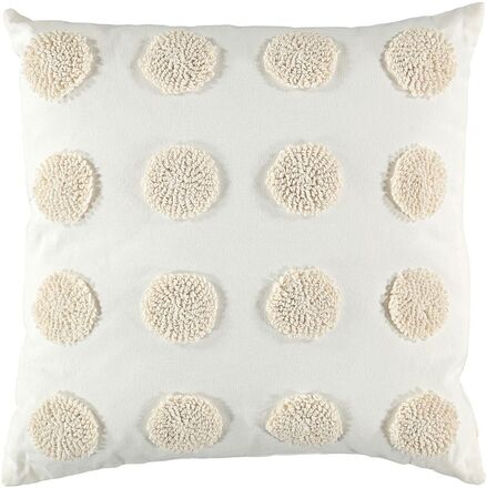 Cushion Cover Dot Home Textiles Cushions & Blankets Cushion Covers Cream Noble House