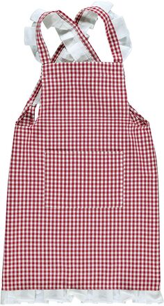 Apron Kid Home Meal Time Baking & Cooking Aprons Red Noble House