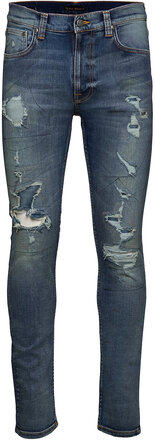 Lean Dean Authentic Stitched Bottoms Jeans Slim Blue Nudie Jeans