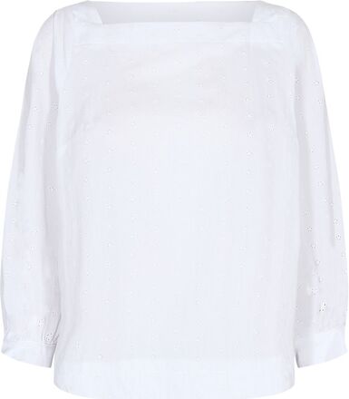 Nurosa Blouse Tops Blouses Long-sleeved White Nümph