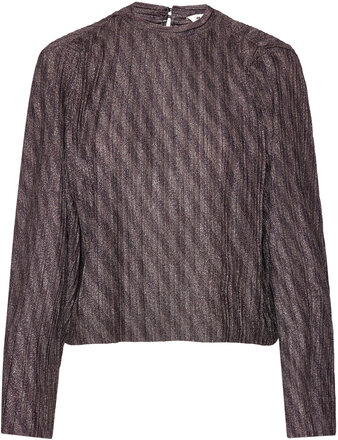 Objlux L/S Top 124 Tops Blouses Long-sleeved Brown Object