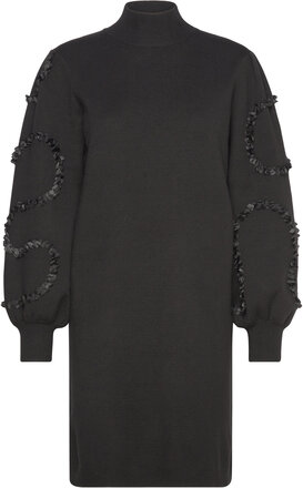 Objdidi L/S Short Knit Dress 129 Kort Kjole Black Object