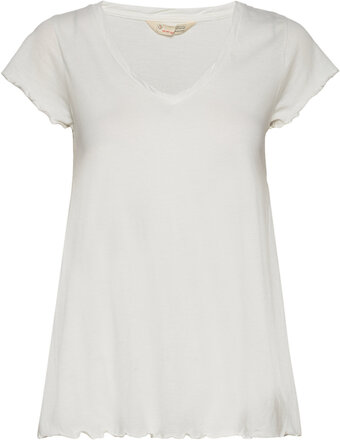 Carole Top Tops T-shirts & Tops Short-sleeved White ODD MOLLY