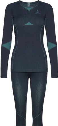 Odlo W Set Long Fundamentals Performance Warm Base Layer Sets Multi/mønstret Odlo*Betinget Tilbud