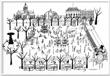 Kungsträdgården Home Decoration Posters & Frames Posters Black & White Multi/patterned Olle Eksell