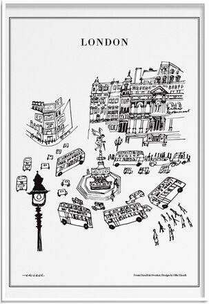 London Home Decoration Posters & Frames Posters Black & White Multi/patterned Olle Eksell