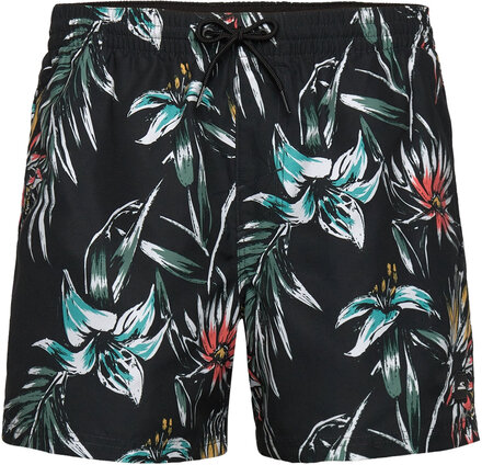 Mix & Match Cali Print 15'' Swim Shorts Badshorts Black O'neill