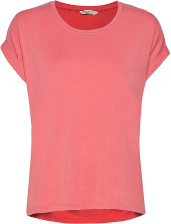 Onlmoster S/S O-Neck Top Jrs T-shirts & Tops Short-sleeved Rosa ONLY*Betinget Tilbud